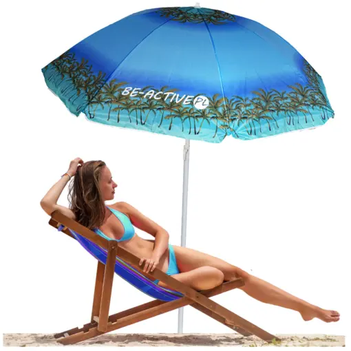 Parasol plażowy ogrodowy składany na balkon 180cm Palmy