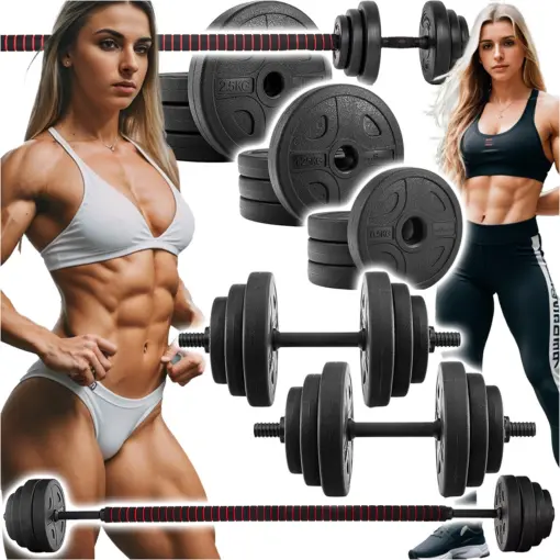 Sztanga 2w1 hantle - zestaw 20 kg Pretorians