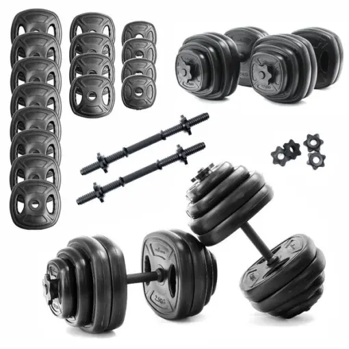 Zestaw V3 hantli 2x15kg hantle 16 talerzy 30kg