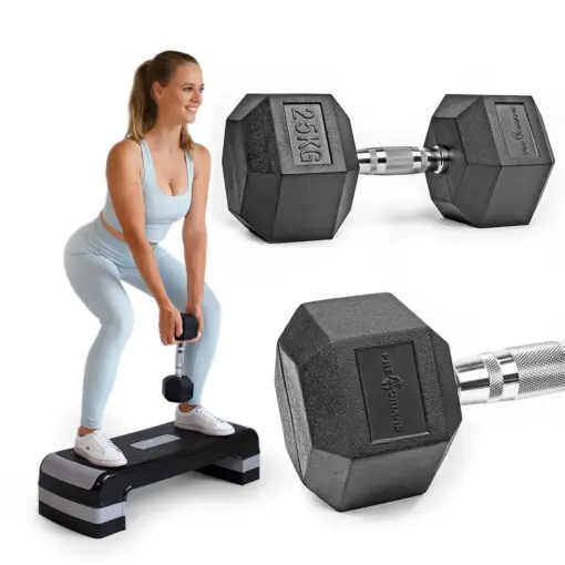 Hantla Hex 25kg ciężarek ogumowany