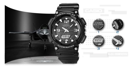 Zegarek Męski CASIO SOLAR AQ-S810W-1AVEF + BOX - obrazek 4