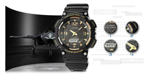Zegarek Męski CASIO SOLAR AQ-S810W-1A3VDF - obrazek 3