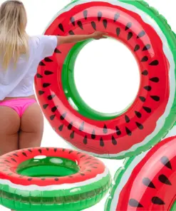 Duże koło dmuchane arbuz 120cm materac do wody pływania na basen xxl