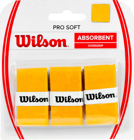 Owijka Wilson Pro Soft Absorbent Overgrip żółta 3szt WRZ4040GO