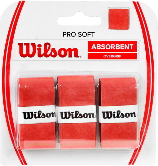 Owijka Wilson Pro Soft Absorbent Overgrip czerwona 3szt WRZ4040OR