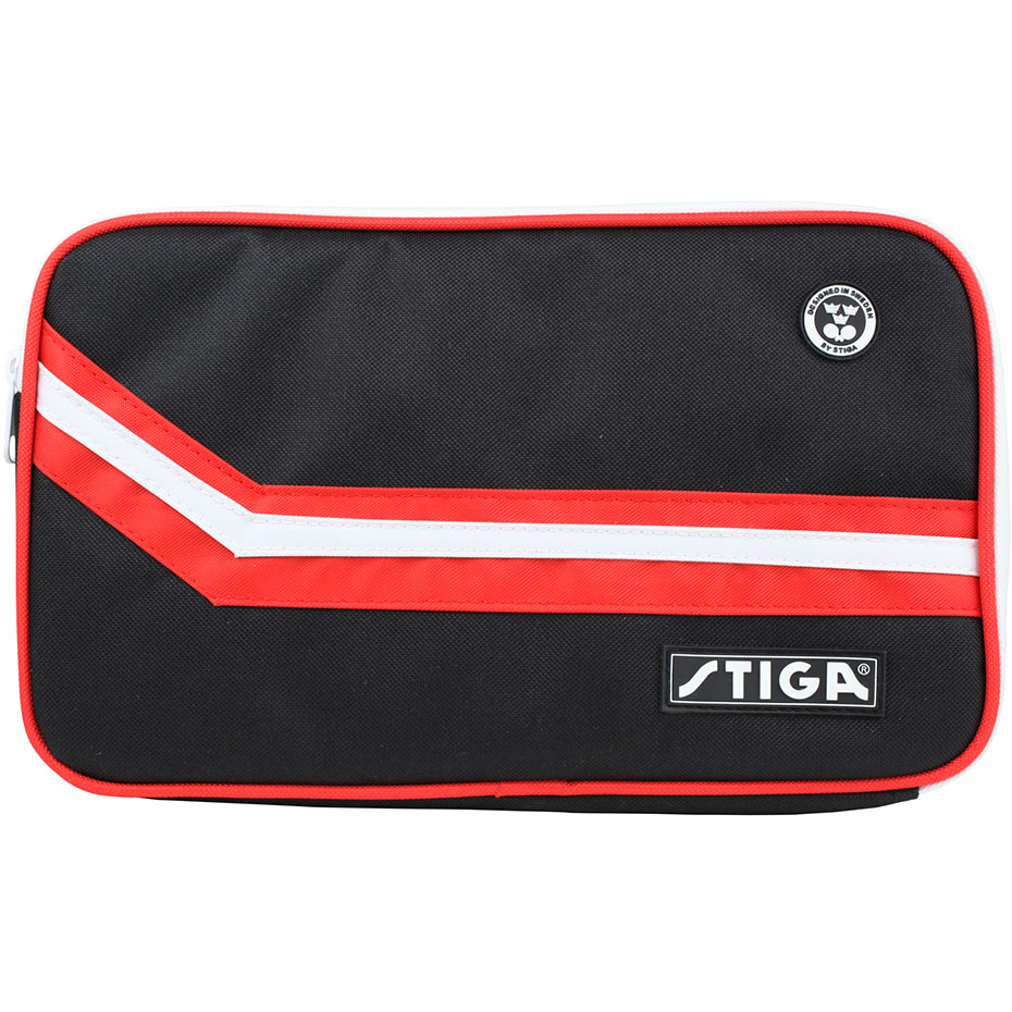 Pokrowiec na rakietkę Stiga Elegant Double czarno-biało-czerwony 1413-0501-81