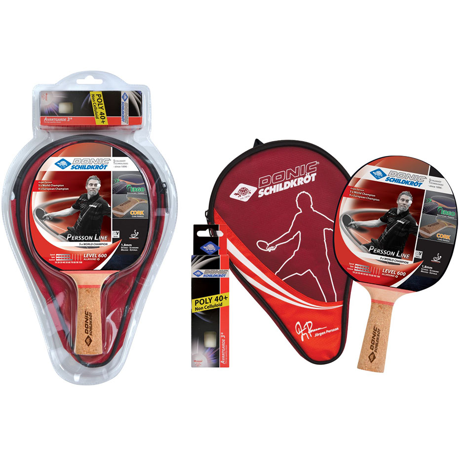 Zestaw do ping ponga Donic Persson 600 1 rakietka, 3 piłki, pokrowiec 788487
