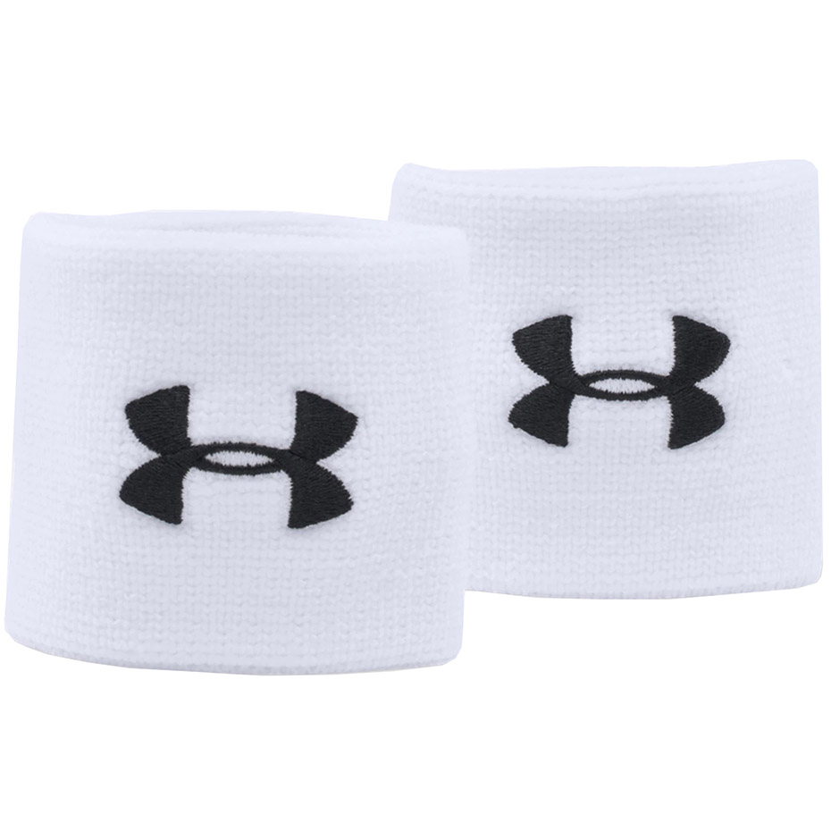Frotki na rękę Under Armour Performance Wristbands białe 1276991 100