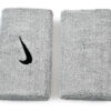Frotka na rękę szeroka Nike Swoosh Doublewide szara 2szt NN05078