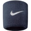 Frotki na nadgarstek Nike Swoosh granatowe 2 szt. NN04416