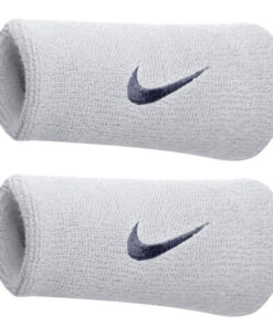 Frotki na nadgarstek Nike szerokie Swoosh Doublewide białe 2szt  NNN05101OS/NNN05116OS