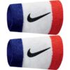 Frotki na nadgarstek Nike szerokie Swoosh niebiesko-biało-czerwone 2 szt ..N0001586620