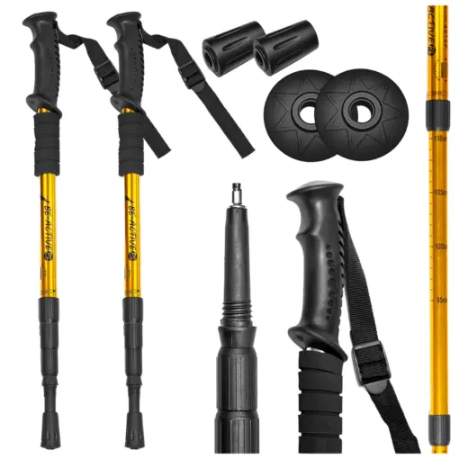 Kije trekkingowe nordic walking złote 2szt.
