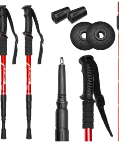 Kije trekkingowe nordic walking czerwone 2szt.