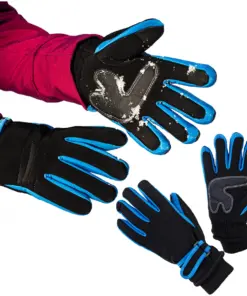 Rękawiczki do ekranów dotykowych narciarskie na zimę M niebieskie