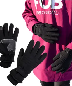 Rękawiczki do ekranów dotykowych narciarskie na zimę M czarne