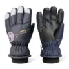 Rękawiczki pięciopalczaste ortalionowe ciepłe grube dziecięce rękawice narciarskie granatowe