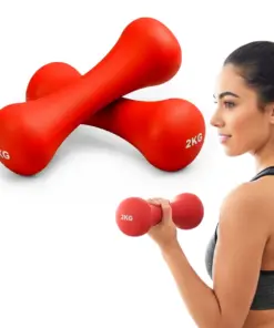 Hantle neoprenowe 2x2 kg czerwone do ćwiczeń