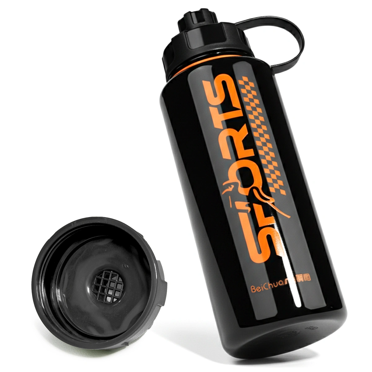 Butelka na wodę bidon sportowy 1,1l ciemnoszara