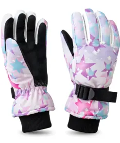 Rękawice narciarskie zimowe na deskę narty rozmiar M dłoń 19 cm fioletowe