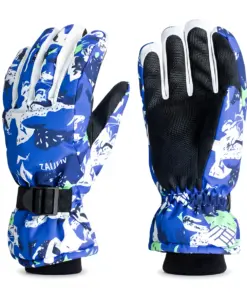 Rękawice narciarskie zimowe na deskę narty rozmiar L dłoń 21 cm niebieskie