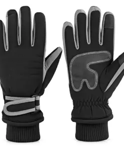 Rękawiczki do ekranów dotykowych narciarskie na zimę M szare