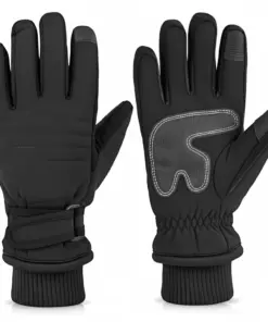 Rękawiczki do ekranów dotykowych narciarskie na zimę M czarne