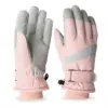 Rękawiczki narciarskie zimowe na snowboard narty M/L jasno-różowe