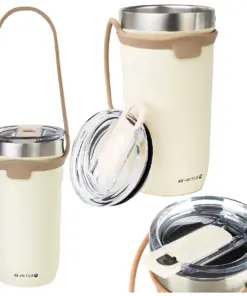 Kubek termiczny termos duży 550ml na herbatę kawę napój podróżny biały