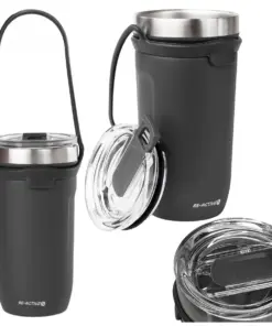 Kubek termiczny termos duży 550ml na herbatę kawę napój podróżny szary