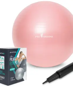 Piłka gimnastyczna 75 cm różowa Pretorians + pompką