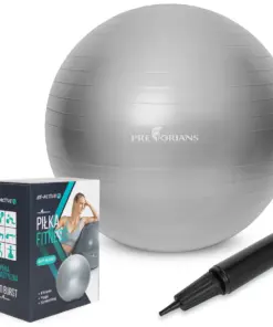 Piłka gimnastyczna 75 cm szara Pretorians + pompką
