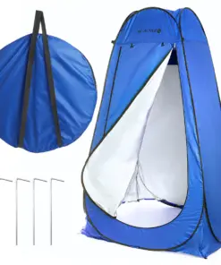 Namiot turystyczny przebieralnia prysznic toaleta niebieski