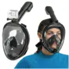 Maska do snorkelingu nurkowania z uchwytem na kamerę czarna