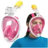 Maska do snorkelingu nurkowania z uchwytem na kamerę różowa