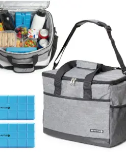 Duża torba termiczna na zakupy i piknik 26,5L - torba termoizolacyjna z wkładami chłodzącymi