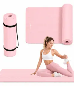 Różowa mata do ćwiczeń NBR 15 mm joga fitness