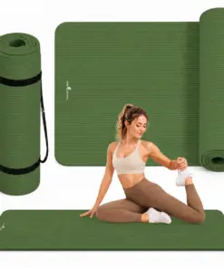 Duża zielona mata do ćwiczeń NBR fitness joga 190 x 100 cm