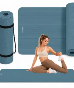 Duża niebieska mata do ćwiczeń NBR fitness 190 x 100 cm