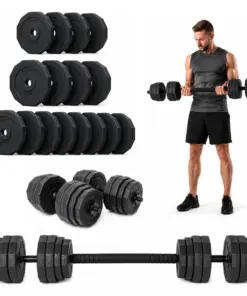 Sztanga regulowana 40 kg hantle 2w1 do ćwiczeń w domu