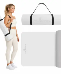 Szara mata fitness TPE 10 mm do ćwiczeń jogi i pilatesu