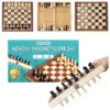 Gra 3w1 szachy warcaby backgammon magnetyczne drewniane