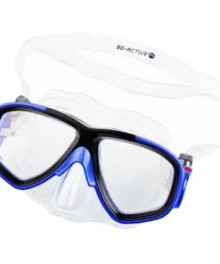 Okulary maska do nurkowania pływania snorkelingu niebieskie dla dzieci i młodzieży