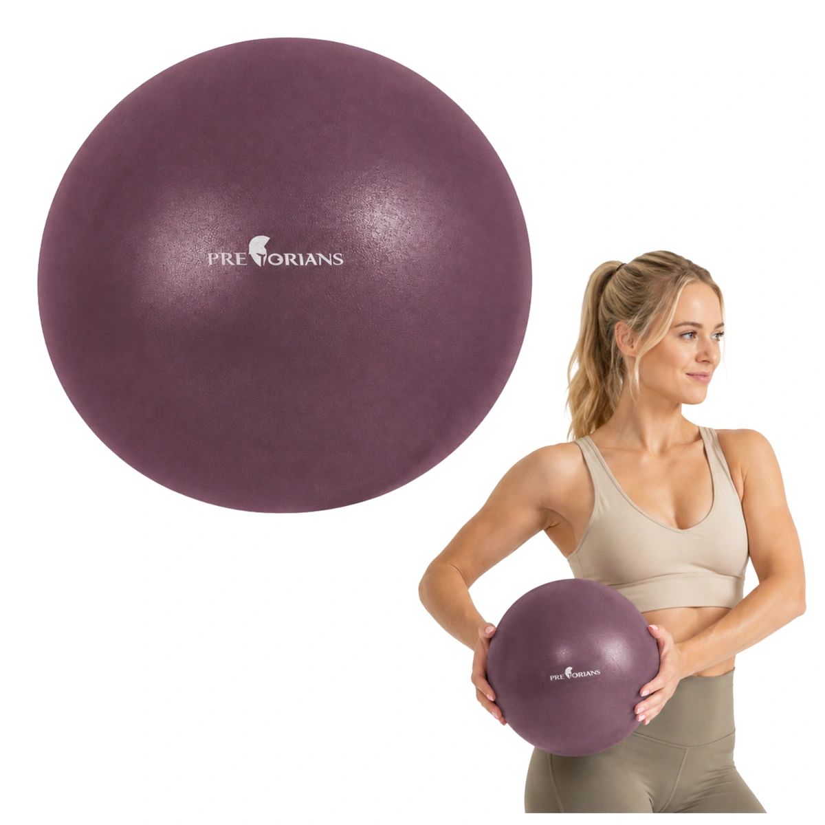 Piłka do pilatesu 25 cm bordowa do ćwiczeń