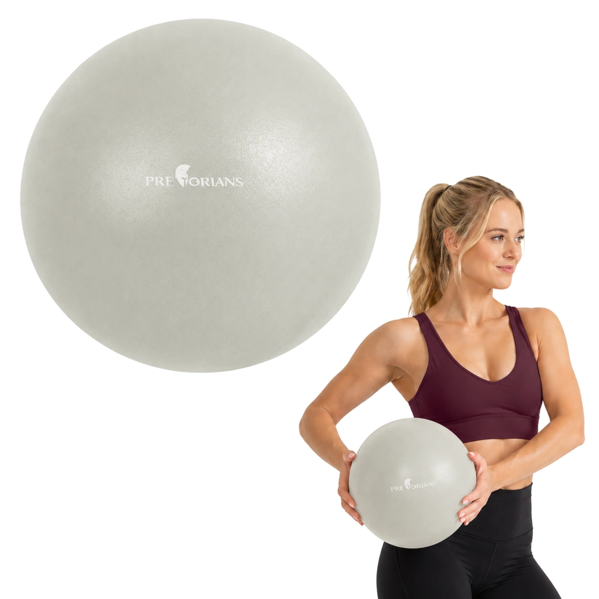 Piłka do pilatesu 25 cm szara do ćwiczeń