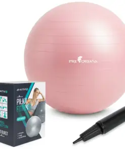 Piłka gimnastyczna 65 cm różowa Pretorians + pompką