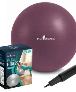 Piłka gimnastyczna 65 cm bordowa z pompką Pretorians