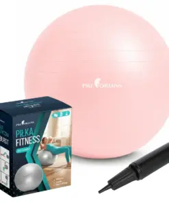 Piłka gimnastyczna 65 cm różowa z pompką Pretorians