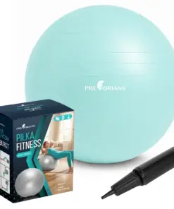 Piłka gimnastyczna 65 cm błękitna z pompką Pretorians