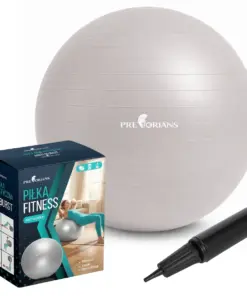 Piłka gimnastyczna 75 cm beżowa z pompką Pretorians